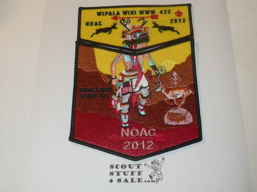 Order of the Arrow Lodge #432 Wipala Wiki 2012 NOAC 2 Piece Flap Patch Set