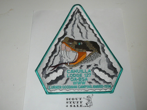 Order of the Arrow Lodge #127 Cahuilla j2 1994 Goodman Camping Award Jacket Patch - Boy Scout