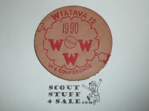 Order of the Arrow Lodge #13 Wiatava 1990 W4A Conference Leather Patch