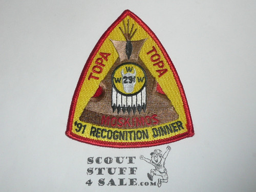 Order of the Arrow Lodge #291 Topa Topa 1991 Recognition Dinner Patch