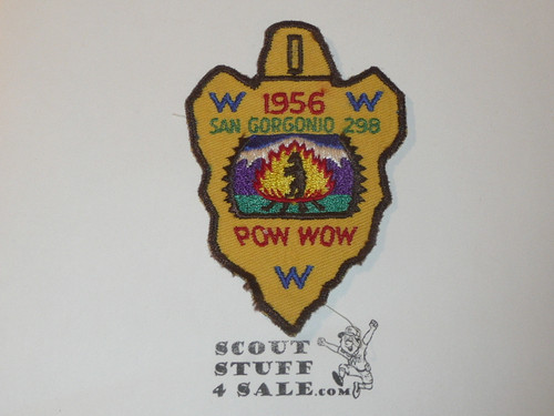 Order of the Arrow Lodge #298 San Gorgonio 1956 Pow Wow Patch