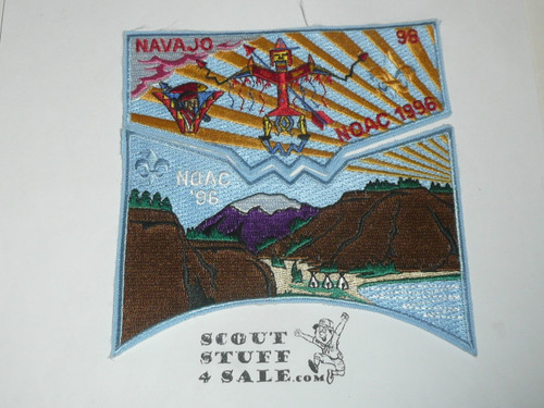 Order of the Arrow Lodge #98 Navajo 1996 NOAC 2 piece Flap Patch Set