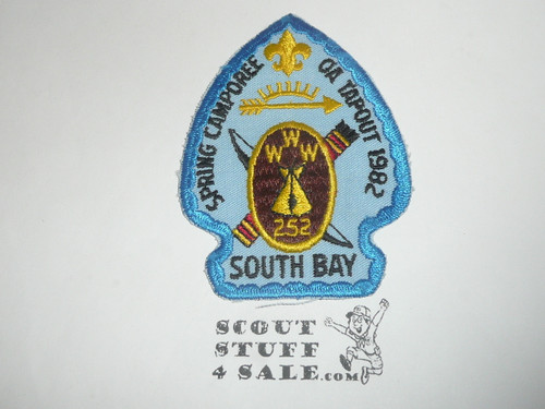 Order of the Arrow Lodge #252 Siwinis South Bay District 1982 OA Camporee Patch