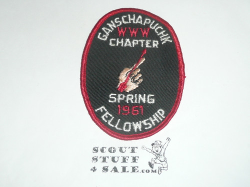 Order of the Arrow Lodge #7 Owasippe Ganschapuchk Chapter 1961 Fellowship Patch