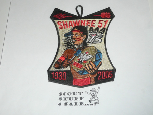 Order of the Arrow Lodge #51 Shawnee x15 75th Anniversary Patch