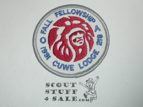 Order of the Arrow Lodge #218 Cuwe 1991 Fall Conclave Patch
