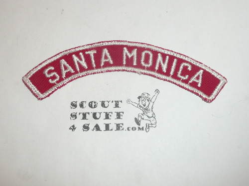 SANTA MONICA Red and White Community Strip, sewn