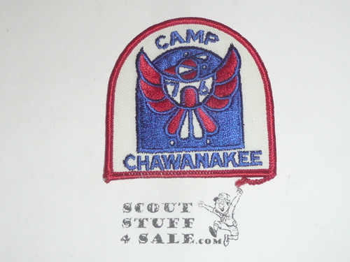 Camp Chawanakee Patch, Sequoia Council, early 1970's, red bdr