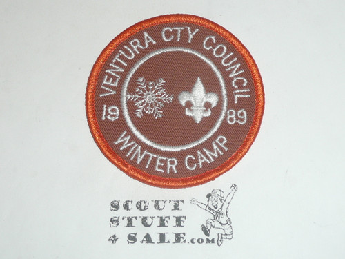 Camp Three Falls Winter Camp Patch, Ventura County Council, 1989