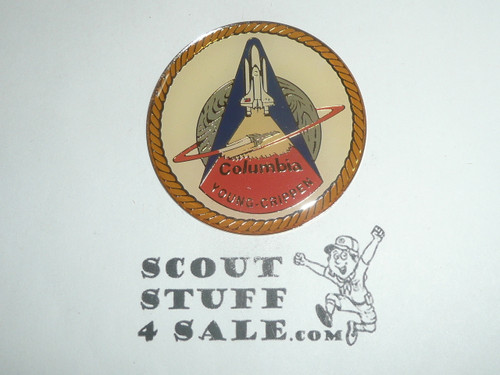 Space Shuttle Columbia Mission STS-1 (Apr 1981 First Shuttle Flight) Challenge Coin / Token / Medallion, 2" x 1/8", one sided, NASA