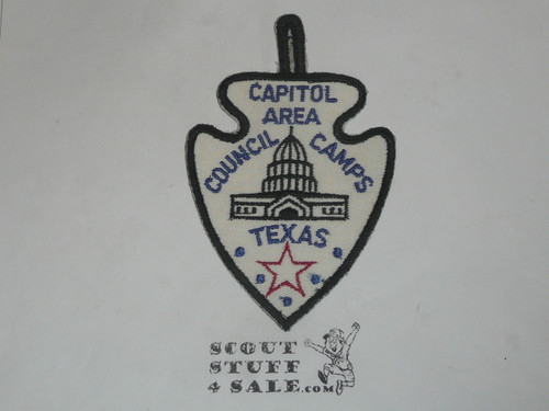 Capitol Area Council Scout Camps c/e Twill Patch, embr twill loop