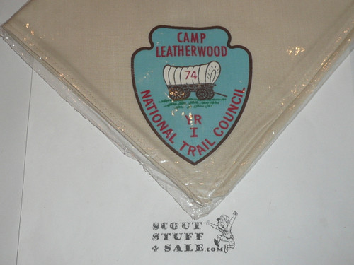 Camp Leatherwood First Year Neckerchief, National Trail Council, 1974