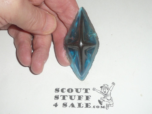 Blue Lucite Neckerchief Slide