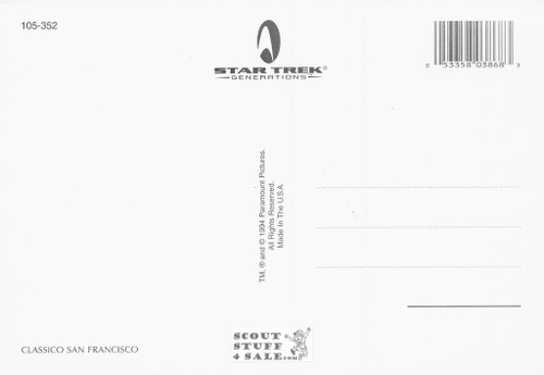 Star Trek Generations Postcard by Classico San Francisco #105-352