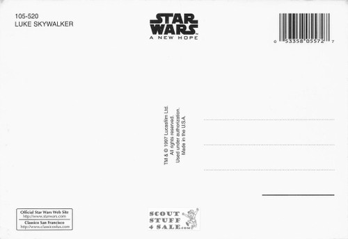 Star Wars Postcard, Luke Skywalker, by Classico San Francisco #105-520
