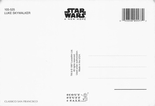 Star Wars Postcard, Luke Skywalker, by Classico San Francisco #105-525