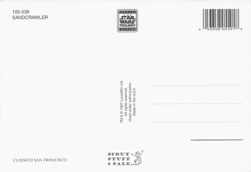 Star Wars Postcard, Sandcrawler, by Classico San Francisco #105-539