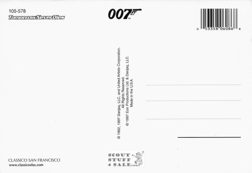Tomorrow Never Dies 007 Postcard by Classico San Francisco #105-578