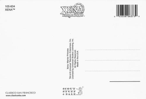 Xena Warrior Princess Postcard by Classico San Francisco #105-604