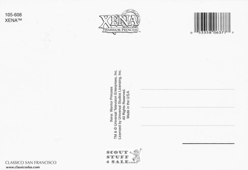 Xena Warrior Princess Postcard by Classico San Francisco #105-608