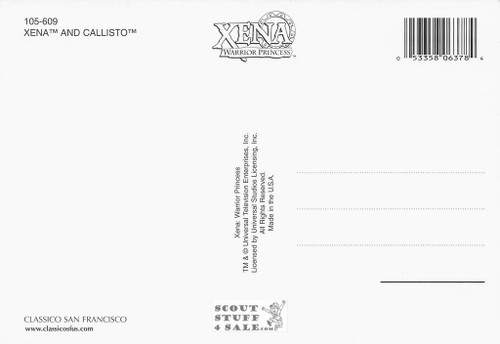 Xena Warrior Princess Postcard by Classico San Francisco #105-609