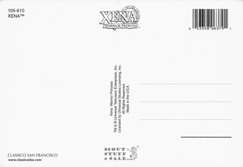 Xena Warrior Princess Postcard by Classico San Francisco #105-610