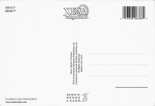 Xena Warrior Princess Postcard by Classico San Francisco #105-617