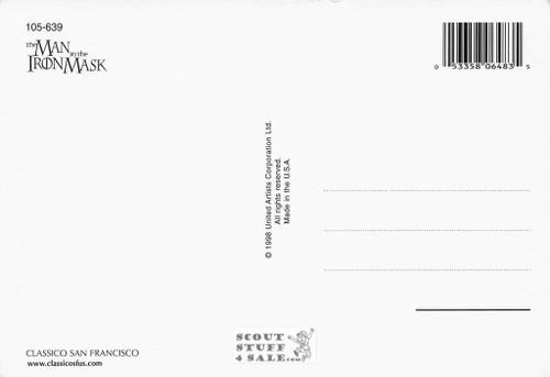 The Man in the Iron Mask Postcard, Leonardo DiCaprio, by Classico SF #105-639