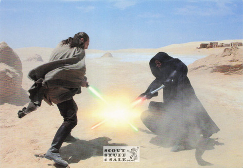 Star Wars Episode 1 Postcard, Qui-Gon Jinn/Darth Maul, by Classico SF #106-013