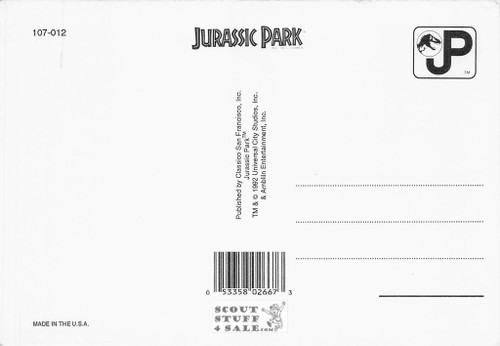 Jurassic Park Movie Postcard by Classico San Francisco #107-012
