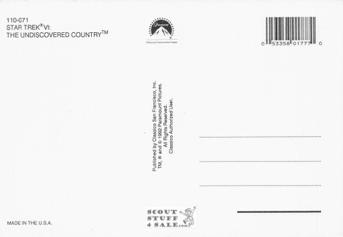 Star Trek Undiscovered Country Movie Postcard by Classico SF #110-071