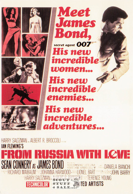 From Russia With Love 007 Movie Postcard by Classico San Francisco #110-085