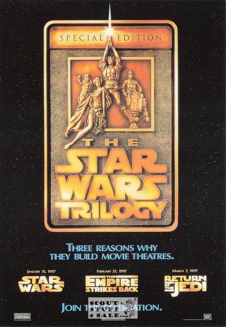 The Star Wars Trilogy Movie Postcard by Classico San Francisco #110-107