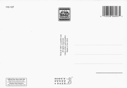 The Star Wars Trilogy Movie Postcard by Classico San Francisco #110-107