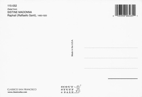Sistine Madonna by Raphael Painting Postcard by Classico SF #115-052