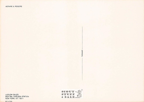 Fred Astaire & Ginger Rogers Sepia Postcard by Ludlow Sales #136-017