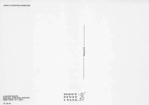 Joan & Christina Crawford Sepia Postcard by Ludlow Sales #136-035 / FC35