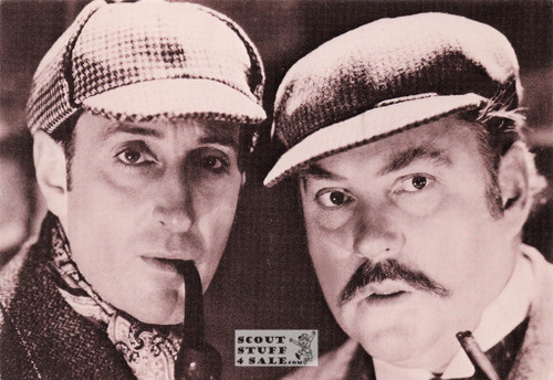 Sherlock Holmes & Watson Sepia Postcard by Classico SF/Ludlow #136-074