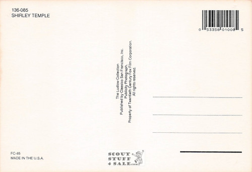 Shirley Temple Sepia Postcard by Classico SF/Ludlow #136-085