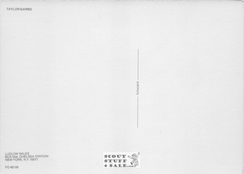 Robert Taylor & Greta Garbo Sepia Postcard by Ludlow Sales #136-092 / FC92