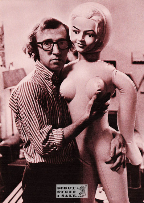 Woody Allen Sepia Postcard by Classico SF/Foto Parjetas #136-100