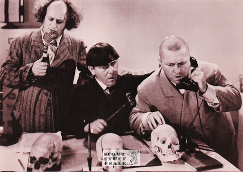 The Three Stooges Sepia Postcard by Classico SF/Ludlow #136-115 / FC115