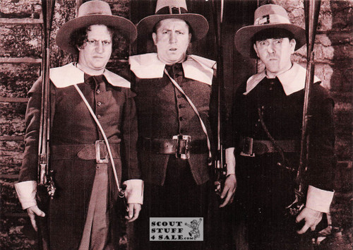 The Three Stooges Sepia Postcard by Ludlow Sales #136-123 / FC123