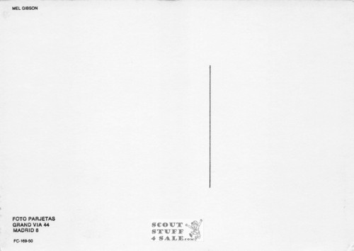 Mel Gibson Sepia Postcard by Foto Parjetas #136-169 / FC169