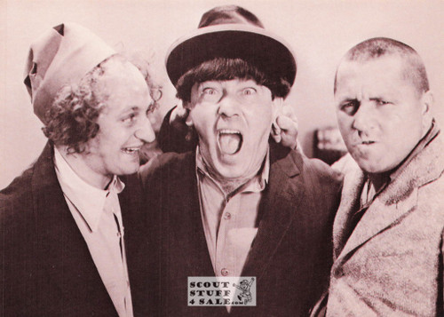 The Three Stooges Sepia Postcard by Classico SF/Ludlow #136-196 / FC196