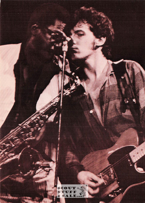 Bruce Springsteen & Clarence Clemmons Sepia Postcard Foto Parjetas #136-218