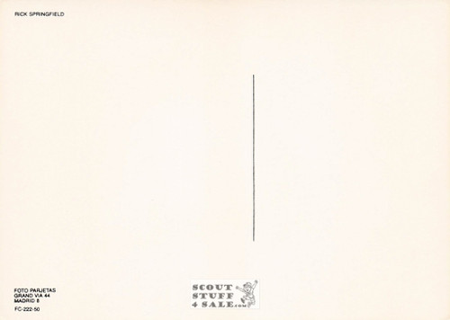 Rick Springfield Sepia Postcard by Foto Parjetas #136-222 / FC222