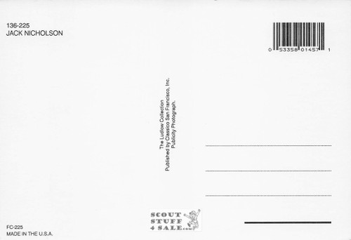 Jack Nicholson Sepia Postcard by Classico SF/Ludlow #136-225