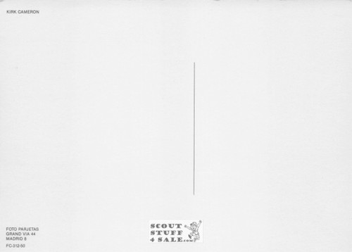 Kirk Cameron Sepia Postcard by Foto Parjetas #136-312