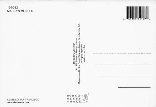 Marilyn Monroe Sepia Postcard by Classico SF/Ludlow #136-332